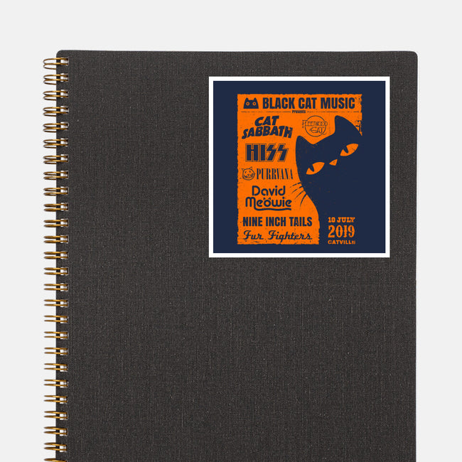 Black Cat Music Festival-None-Glossy-Sticker-drbutler