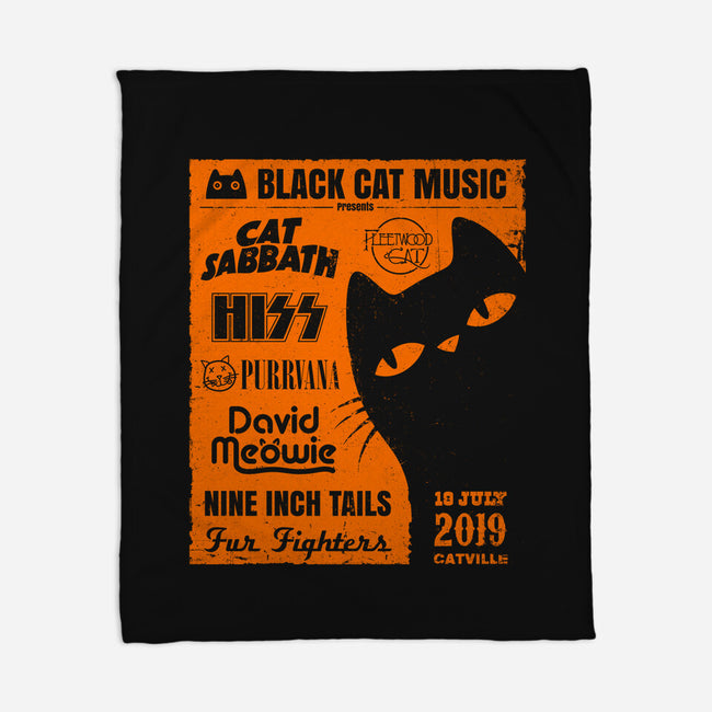 Black Cat Music Festival-None-Fleece-Blanket-drbutler