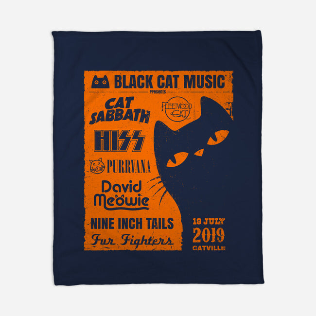 Black Cat Music Festival-None-Fleece-Blanket-drbutler