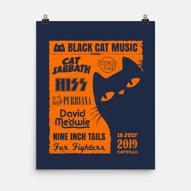 Black Cat Music Festival-None-Matte-Poster-drbutler