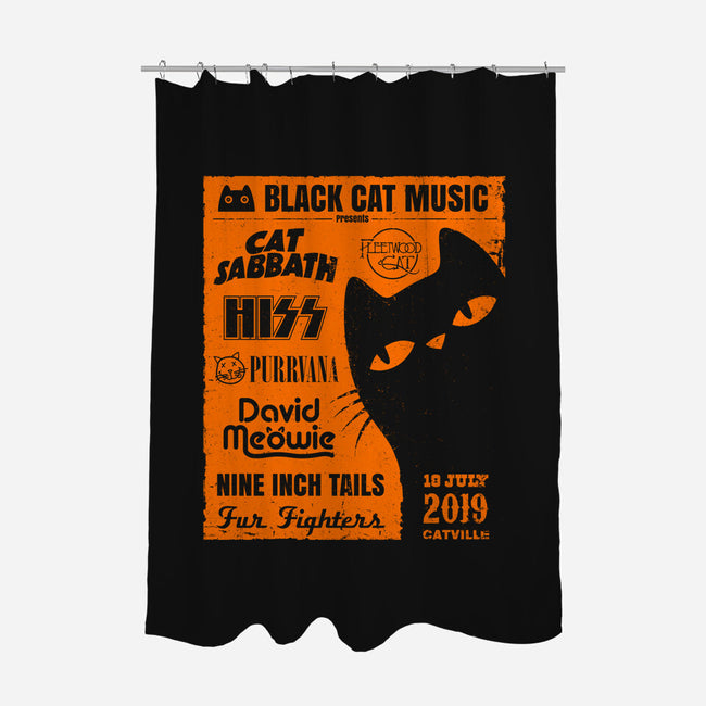 Black Cat Music Festival-None-Polyester-Shower Curtain-drbutler