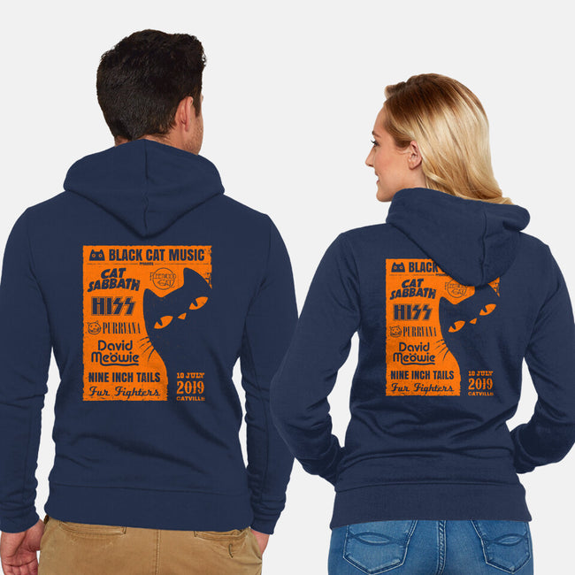 Black Cat Music Festival-Unisex-Zip-Up-Sweatshirt-drbutler