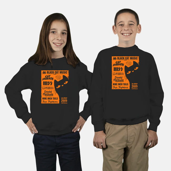 Black Cat Music Festival-Youth-Crew Neck-Sweatshirt-drbutler