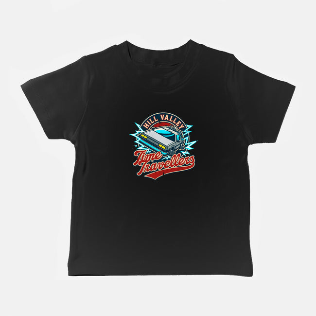 Hill Valley Time Travellers-Baby-Basic-Tee-drbutler