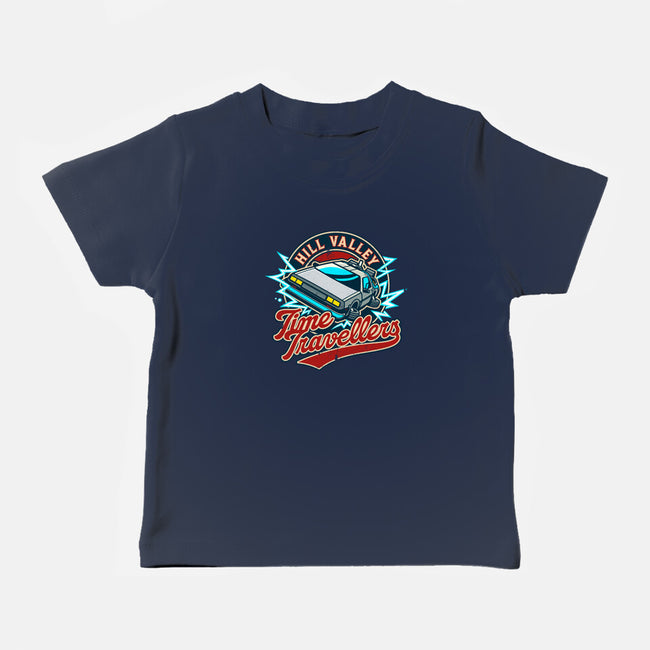 Hill Valley Time Travellers-Baby-Basic-Tee-drbutler