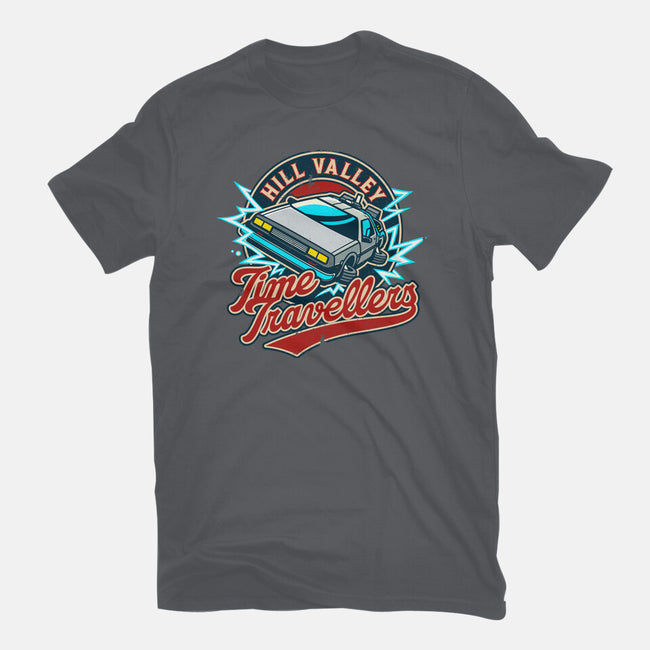 Hill Valley Time Travellers-Womens-Basic-Tee-drbutler
