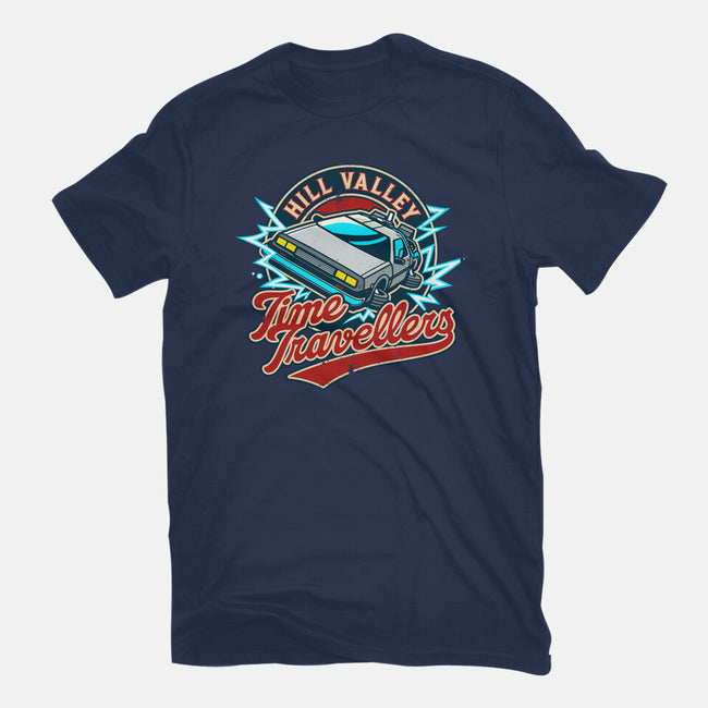 Hill Valley Time Travellers-Mens-Heavyweight-Tee-drbutler