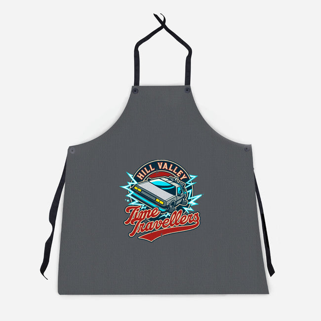 Hill Valley Time Travellers-Unisex-Kitchen-Apron-drbutler