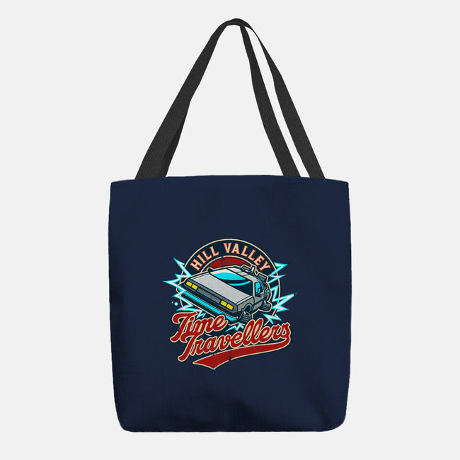 Hill Valley Time Travellers-None-Basic Tote-Bag-drbutler