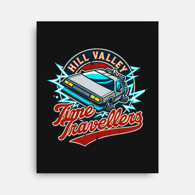 Hill Valley Time Travellers-None-Stretched-Canvas-drbutler