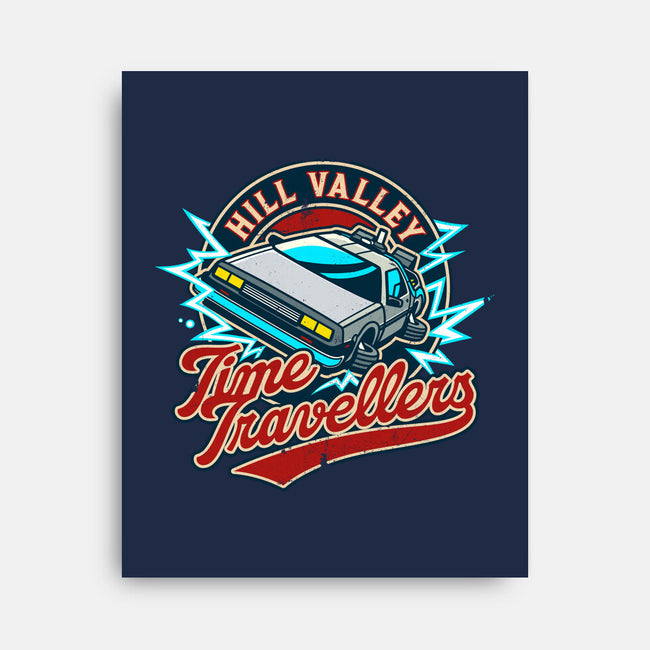 Hill Valley Time Travellers-None-Stretched-Canvas-drbutler