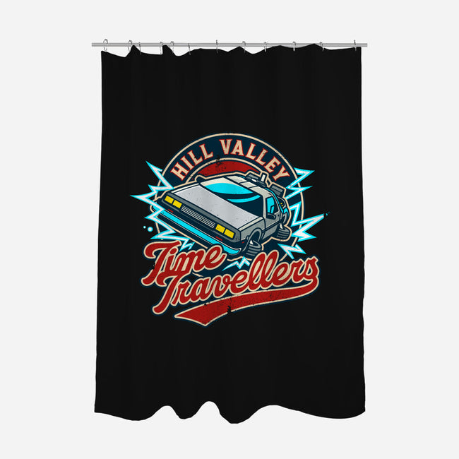 Hill Valley Time Travellers-None-Polyester-Shower Curtain-drbutler
