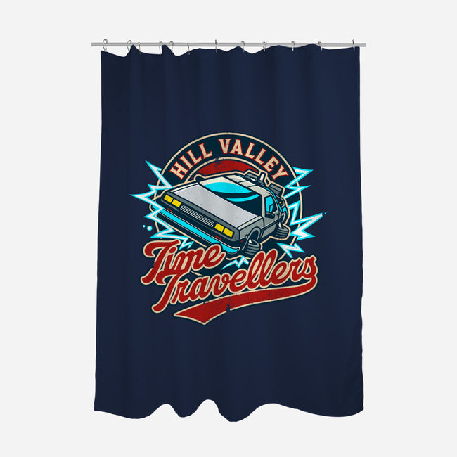 Hill Valley Time Travellers-None-Polyester-Shower Curtain-drbutler