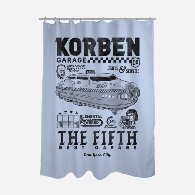 Korben Garage-None-Polyester-Shower Curtain-Arinesart