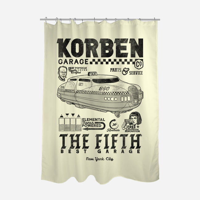 Korben Garage-None-Polyester-Shower Curtain-Arinesart