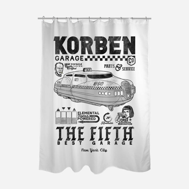Korben Garage-None-Polyester-Shower Curtain-Arinesart