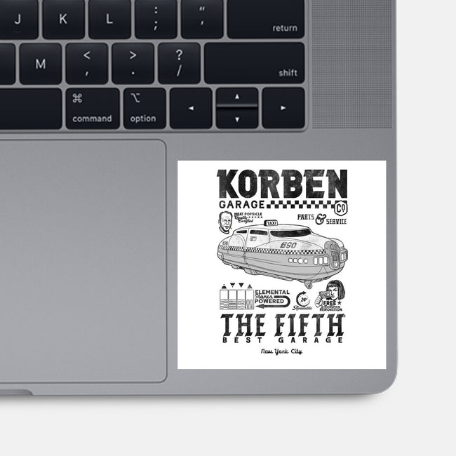 Korben Garage-None-Glossy-Sticker-Arinesart