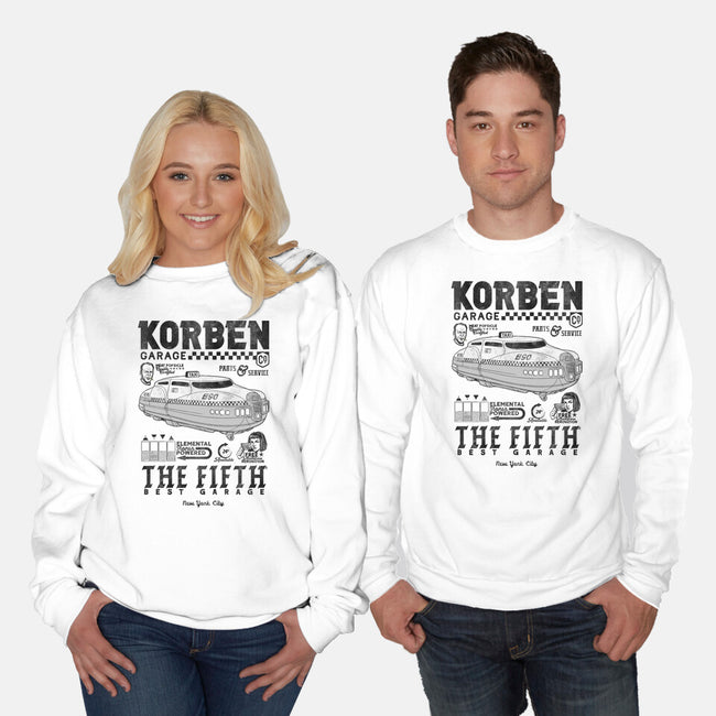 Korben Garage-Unisex-Crew Neck-Sweatshirt-Arinesart