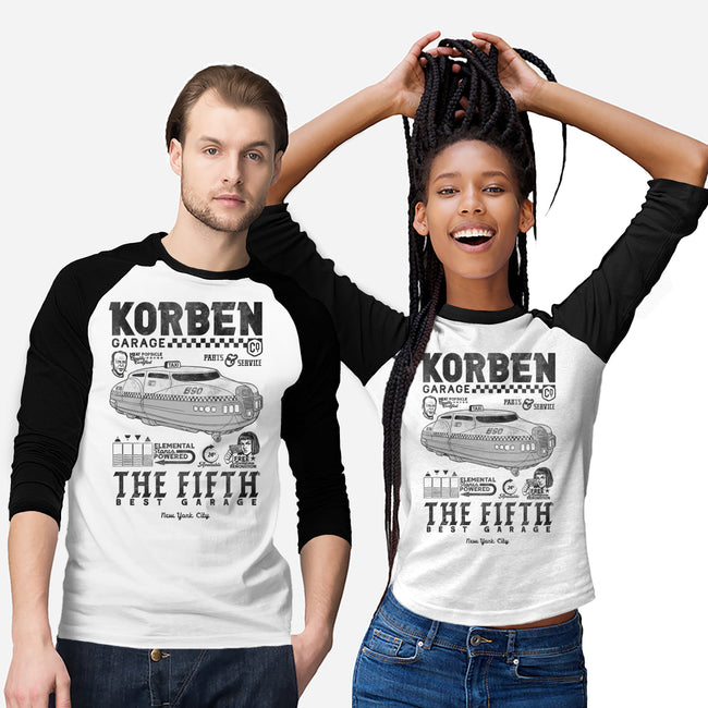 Korben Garage-Unisex-Baseball-Tee-Arinesart