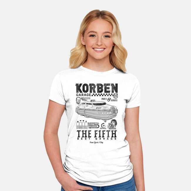Korben Garage-Womens-Fitted-Tee-Arinesart