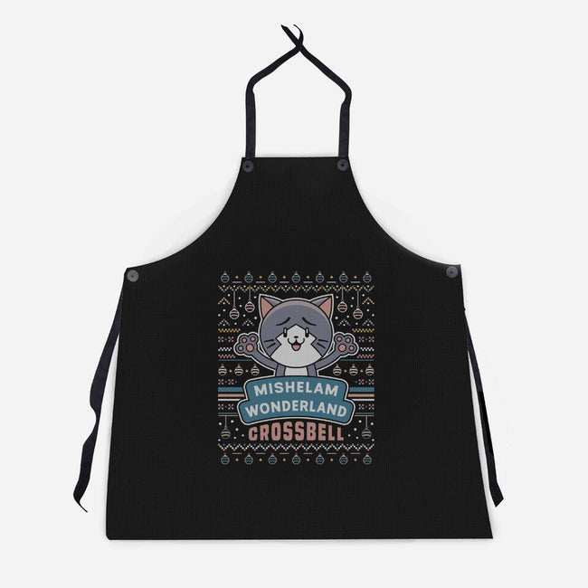 Mishelam Wonderland Ugly Sweater-Unisex-Kitchen-Apron-LAGELANTEE