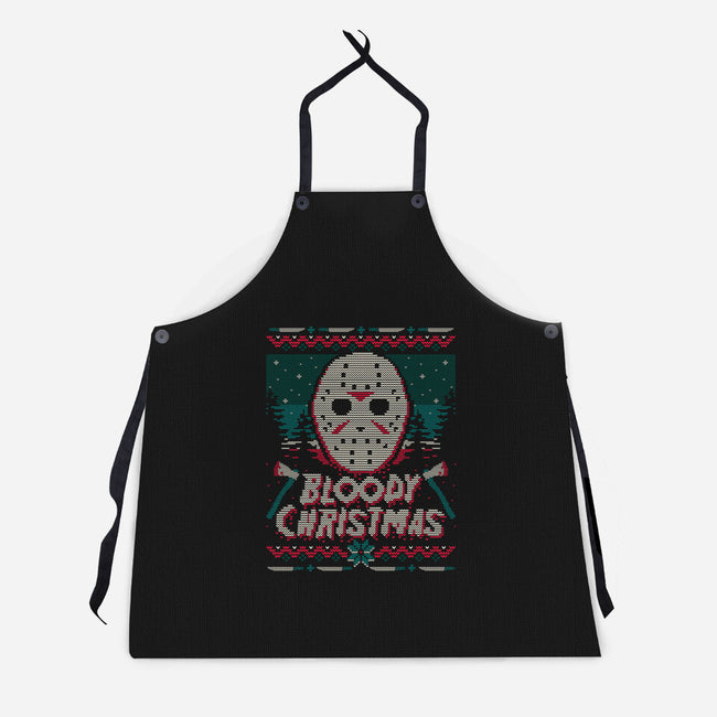Bloody Ugly Christmas-Unisex-Kitchen-Apron-Getsousa!