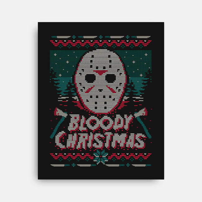 Bloody Ugly Christmas-None-Stretched-Canvas-Getsousa!