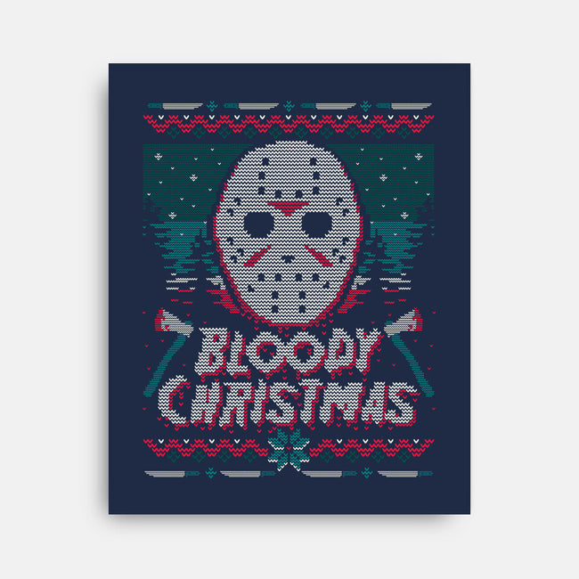 Bloody Ugly Christmas-None-Stretched-Canvas-Getsousa!