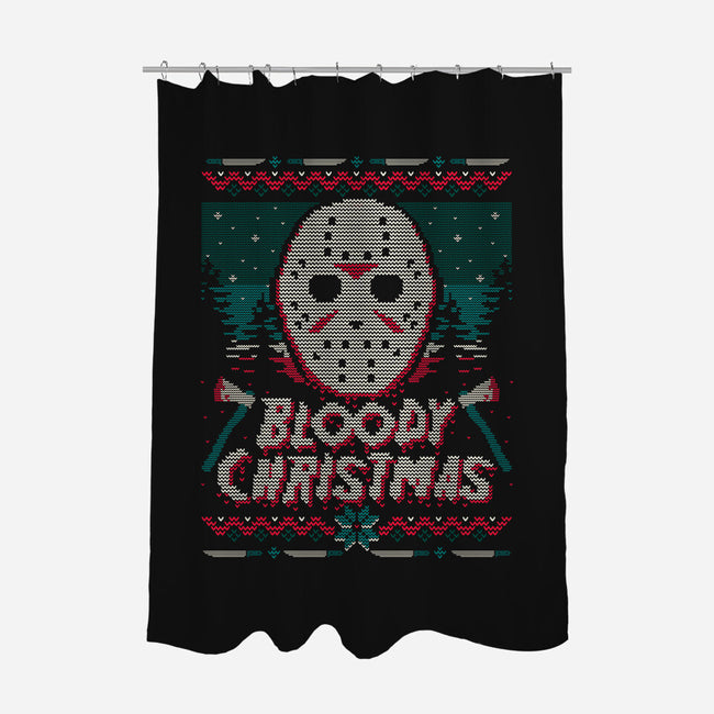 Bloody Ugly Christmas-None-Polyester-Shower Curtain-Getsousa!