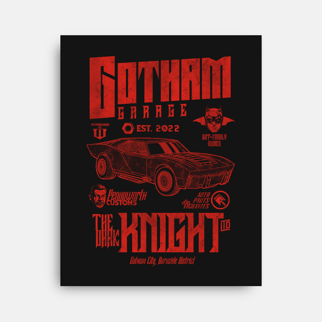 Gotham Garage 20s-None-Stretched-Canvas-Arinesart