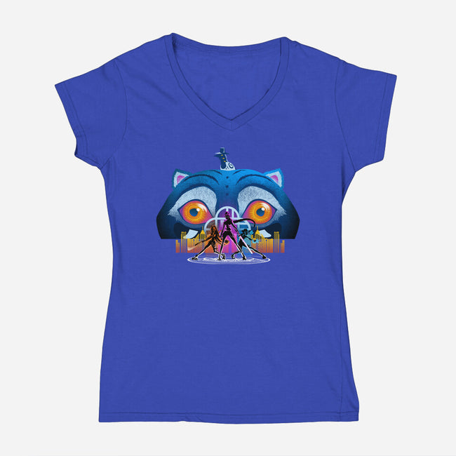 Huntrix Hero-Womens-V-Neck-Tee-hypertwenty