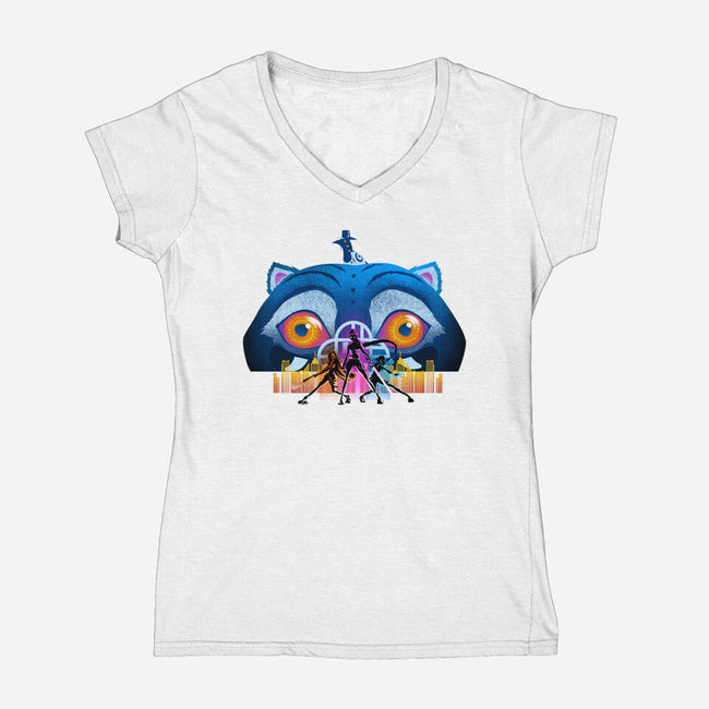 Huntrix Hero-Womens-V-Neck-Tee-hypertwenty