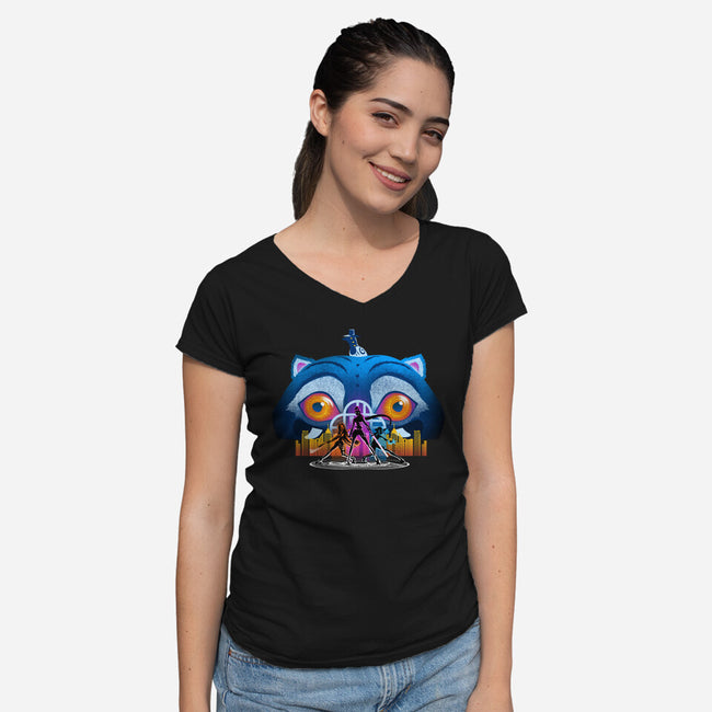Huntrix Hero-Womens-V-Neck-Tee-hypertwenty