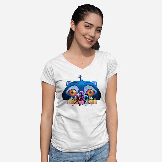 Huntrix Hero-Womens-V-Neck-Tee-hypertwenty
