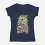 Magic Begins With A Page-Womens-V-Neck-Tee-koalastudio