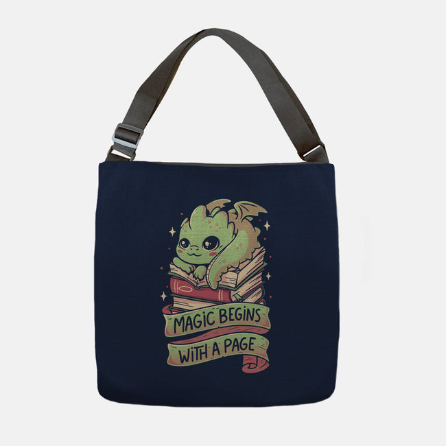 Magic Begins With A Page-None-Adjustable Tote-Bag-koalastudio
