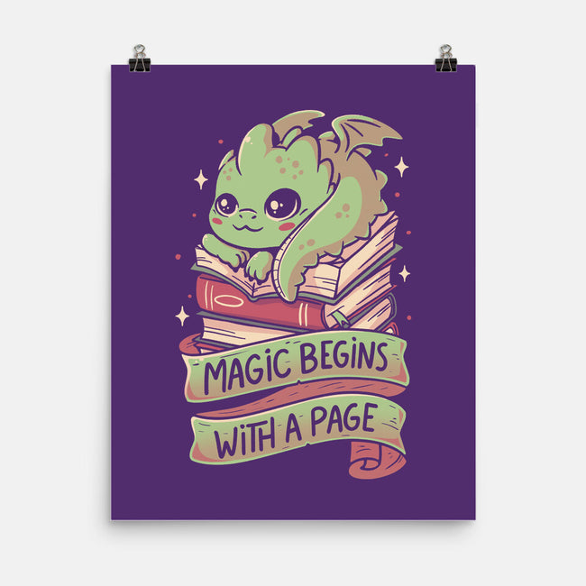 Magic Begins With A Page-None-Matte-Poster-koalastudio