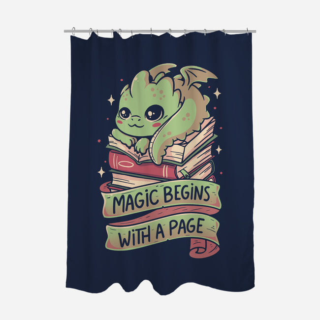 Magic Begins With A Page-None-Polyester-Shower Curtain-koalastudio
