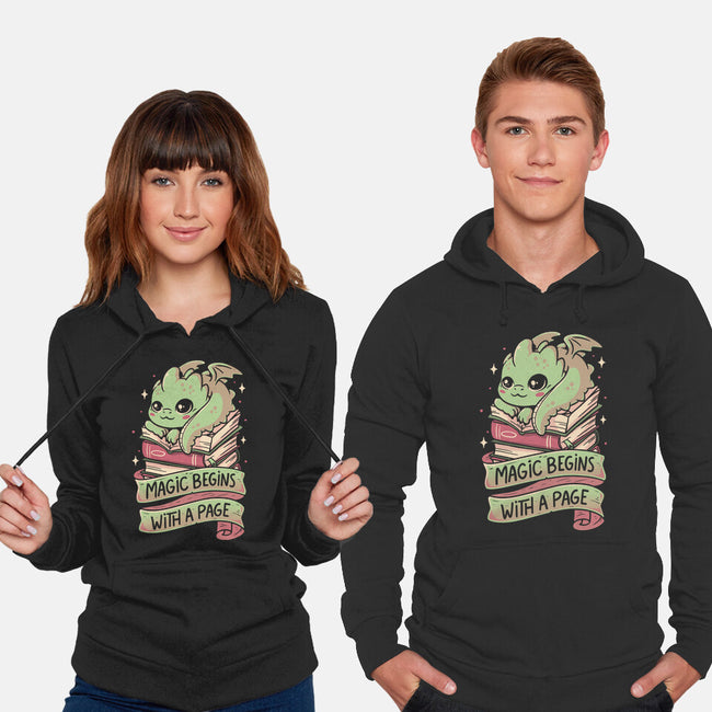 Magic Begins With A Page-Unisex-Pullover-Sweatshirt-koalastudio