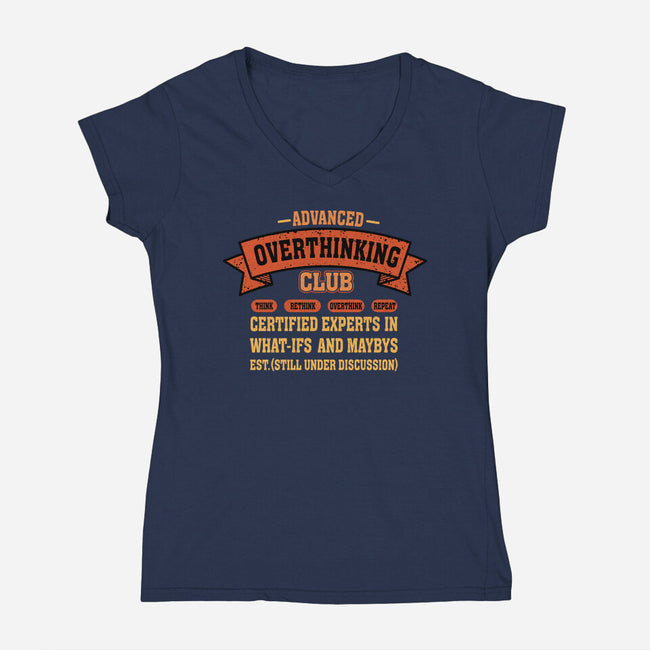 Advance Overthinking Club-Womens-V-Neck-Tee-erion_designs