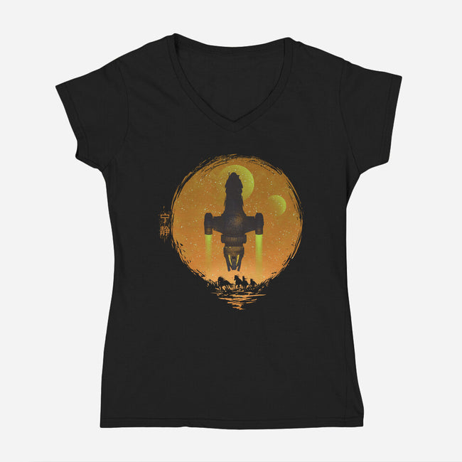 May Serenity Be With You-Womens-V-Neck-Tee-Ionfox