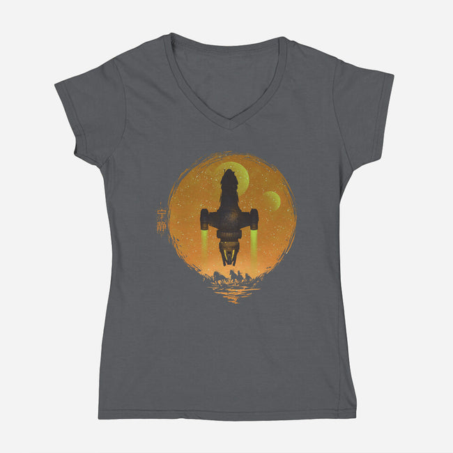 May Serenity Be With You-Womens-V-Neck-Tee-Ionfox