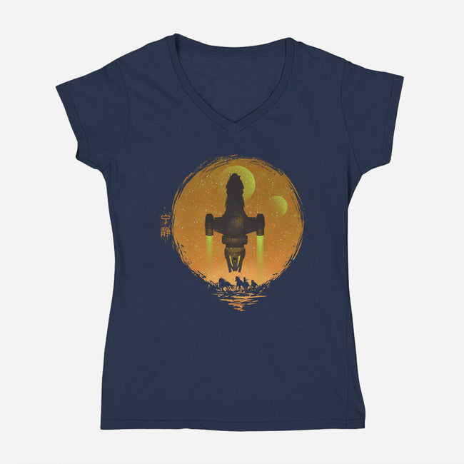 May Serenity Be With You-Womens-V-Neck-Tee-Ionfox