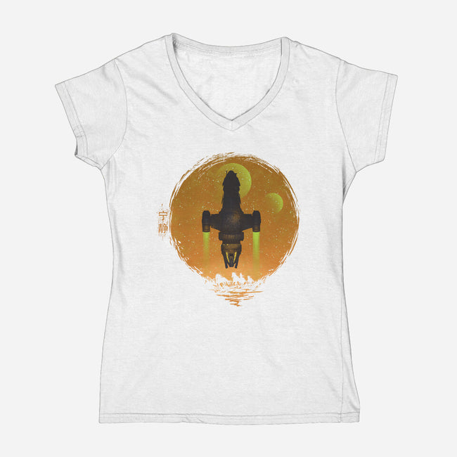 May Serenity Be With You-Womens-V-Neck-Tee-Ionfox