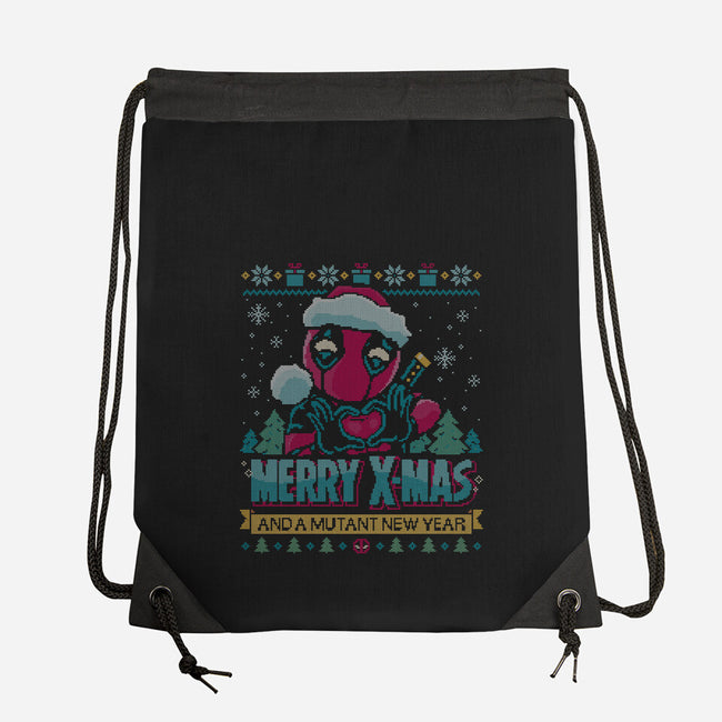 Mutant Xmas-None-Drawstring-Bag-teesgeex