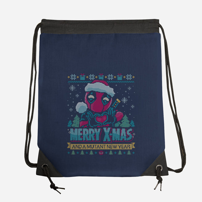 Mutant Xmas-None-Drawstring-Bag-teesgeex