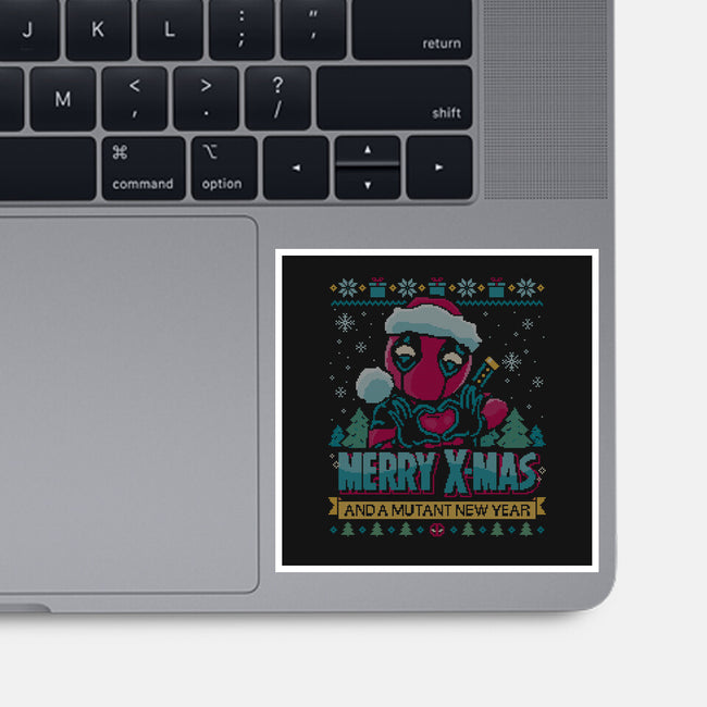 Mutant Xmas-None-Glossy-Sticker-teesgeex