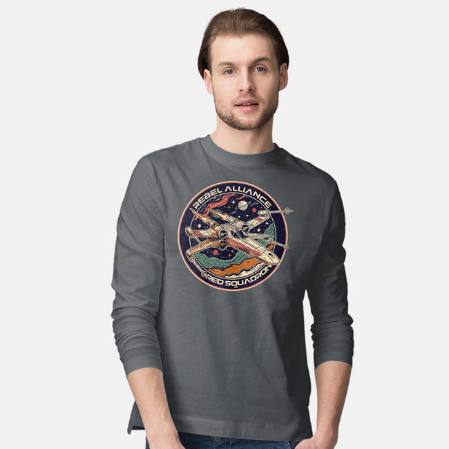 Squadron Patch-Mens-Long Sleeved-Tee-P1yu5h
