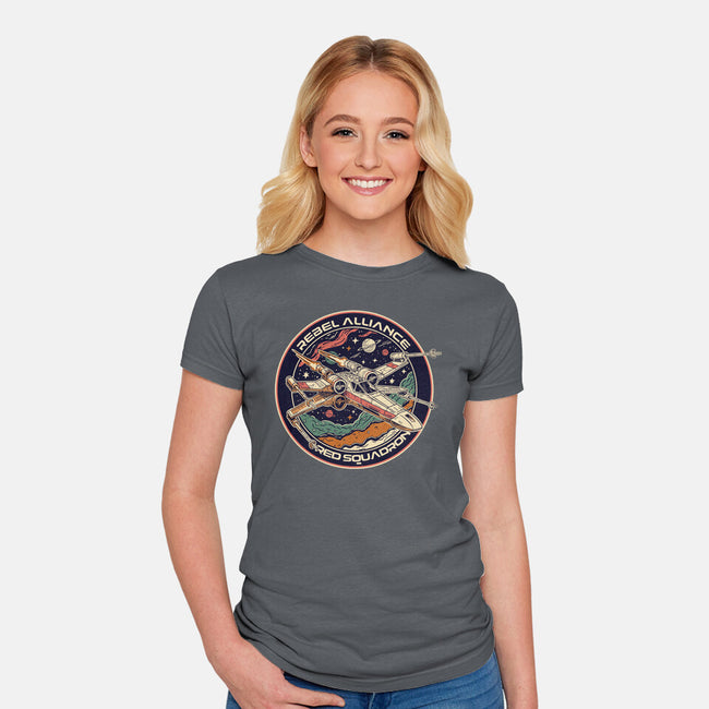 Squadron Patch-Womens-Fitted-Tee-P1yu5h