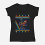 Scrappy Holidays-Womens-V-Neck-Tee-Wheels